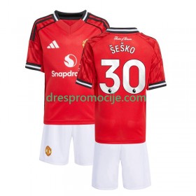 Manchester United Benjamin Sesko 30 Dres Dječji Domaći 2025/2026 Kratkih Rukava